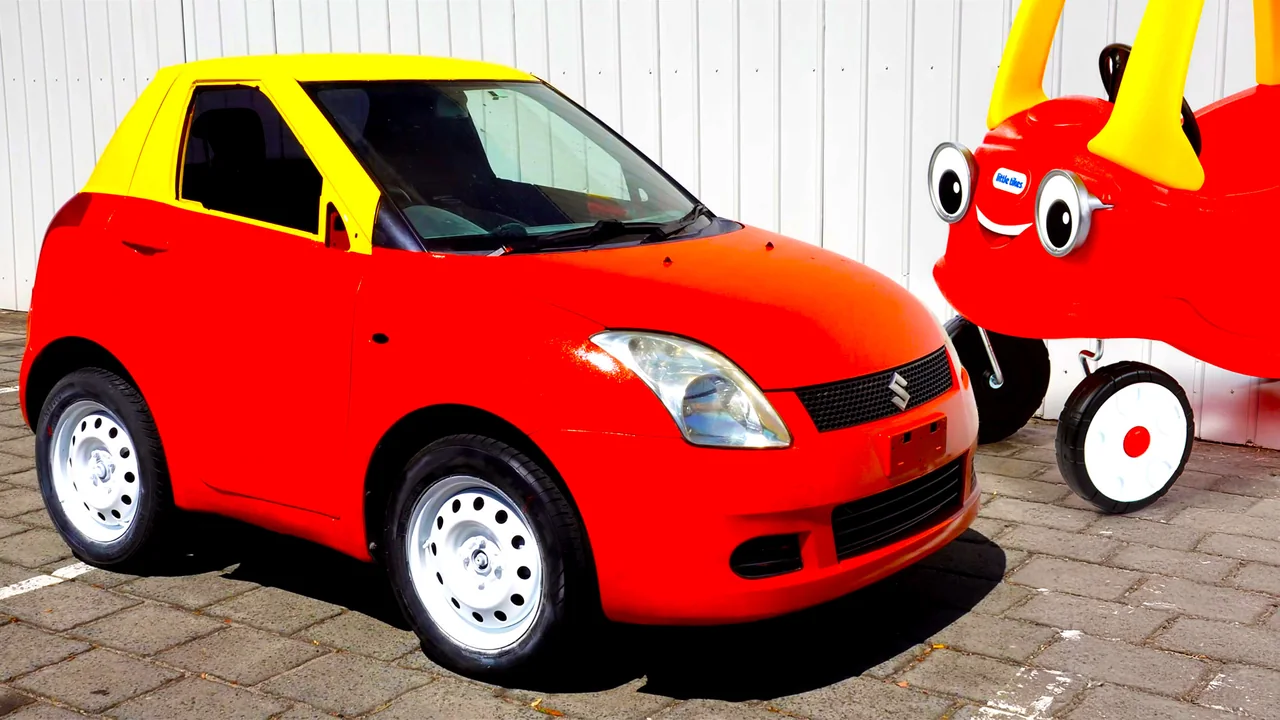 A Suzuki Swift Transformed into a Toy-Inspired Microcar with a Twist