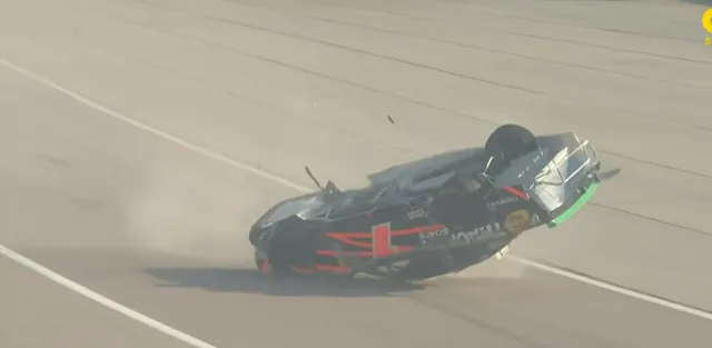 Rare Big Air Crash at Kansas Speedway