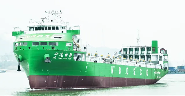 Electric Container Ship Sets New Standard