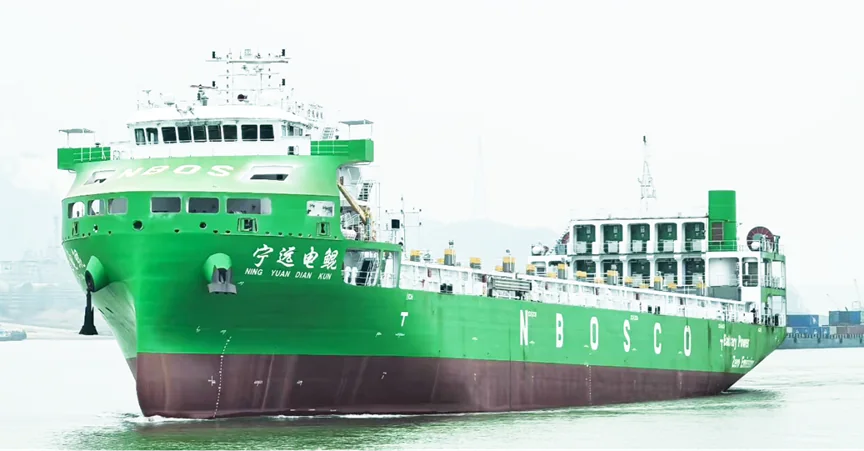 Electric Container Ship Sets New Standard