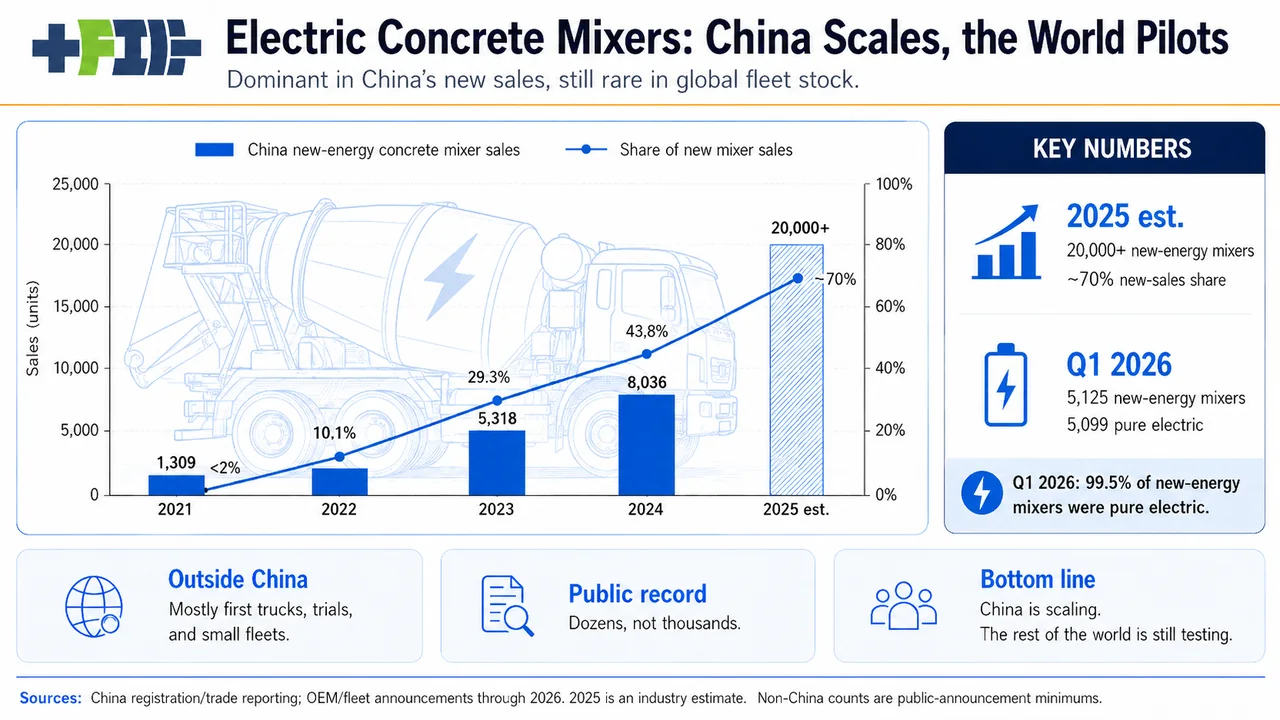 China's Electric Concrete Mixer Boom Sparks Global Interest