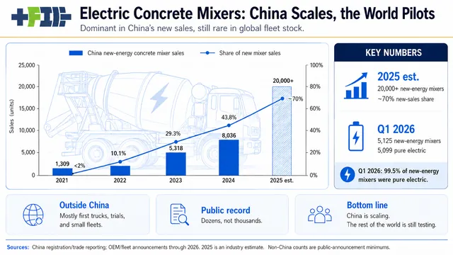 China's Electric Concrete Mixer Boom Sparks Global Interest