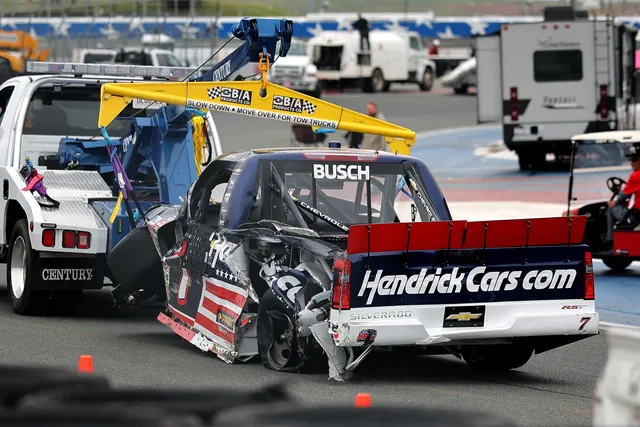 NASCAR Truck Driver Escapes Injury in Airborne Crash