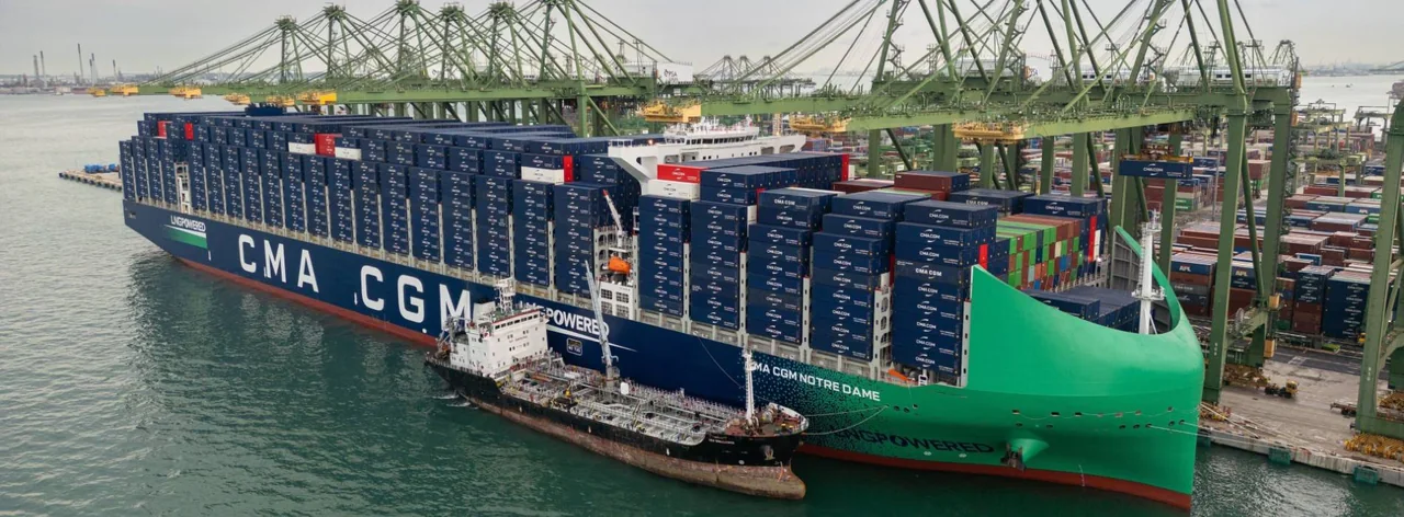 CMA CGM's Mega LNG Vessel Makes Historic Singapore Call