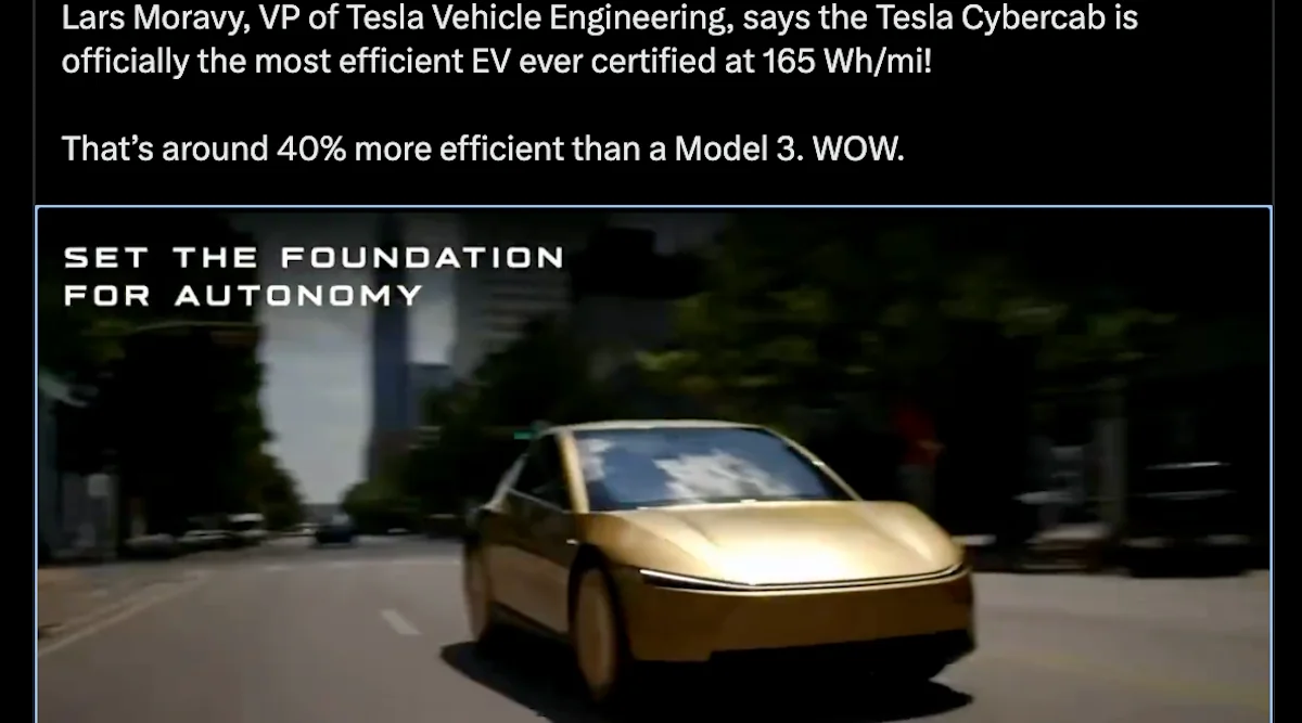 Tesla Cybercab Efficiency Raises Questions