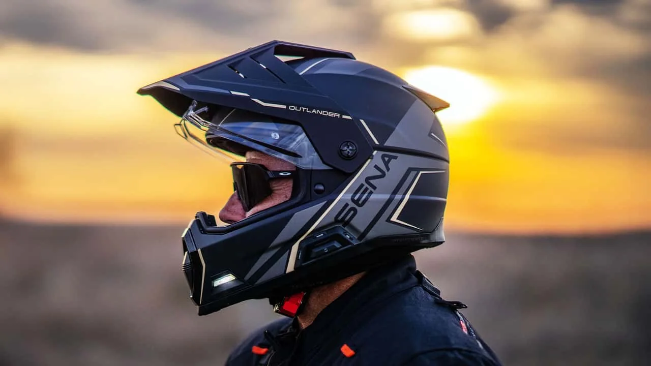 Sena Unveils Adventure Motorcycle Helmet with Communications and Brakelights