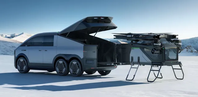 Chinese EV Van Comes with Deployable Personal Aircraft